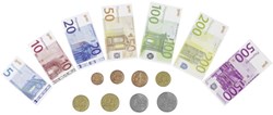 Goki Spielgeld Euro Scheine und Münzen Spielset 116-teilig
