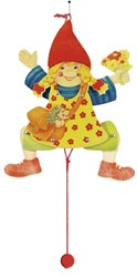 Goki Hampelfigur Mädchen - buntes Holzspielzeug Dekoration