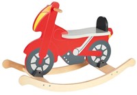 Goki Holz Schaukelmotorrad rot - Schaukelspielzeug Motorrad