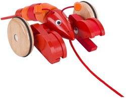 Goki Holz Nachziehtier Hummer - buntes Lernspielzeug für Kleinkinder