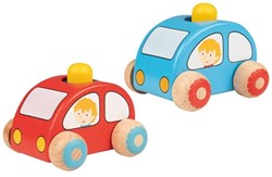 Goki Holzfahrzeuge - Auto mit Hupe Spielzeug