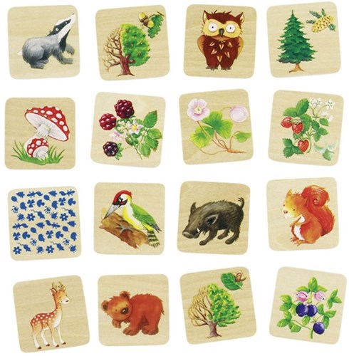 Goki Memory Spiel Waldtiere - Memo Spiel 32 Karten Karton