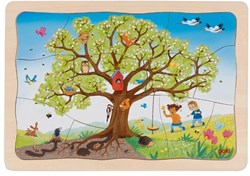 Goki Holzpuzzle Apfelbaum - Lernspielzeug 32 Teile für Kinder