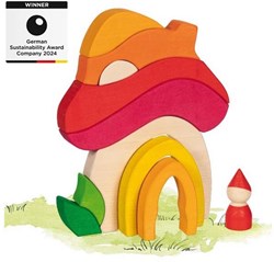 Goki Pilzhaus Holzspielhaus fantasievolles Spielzeug
