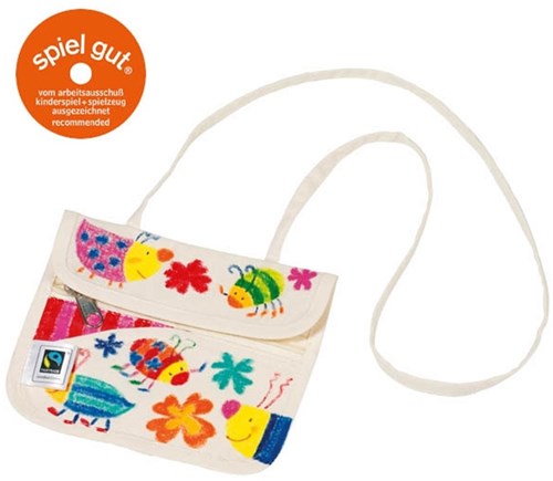 Goki Geldbörse Fair Trade zum Selbstgestalten - Leinentasche für Kinder