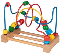 Goki Motorikschleife Holzperlen Lernspielzeug bunt für Kinder