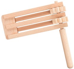 Goki Holz Doppelratsche - Musikinstrument Spielzeug für Kinder