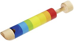 Goki Holzflöte mit Kolben - buntes Musikinstrument für Kinder