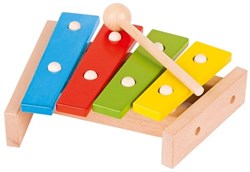 Goki Xylophon Holz Musikinstrument buntes Spielzeug 4 Töne