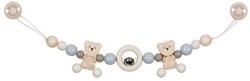 Goki Holz Kinderwagenkette Bär mit Clips - FSC Spielzeug