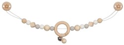 Goki Holz Kinderwagenkette Stern grau mit Clips - Babyspielzeug