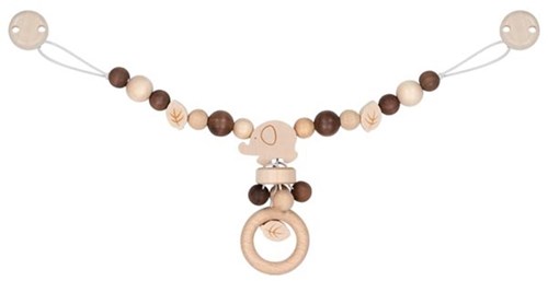 Goki Kinderwagenkette Baby Spielzeug Elefant Holz Bunt