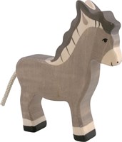 Holztiger Holz Esel Spielfigur handgefertigt nachhaltiges Holz