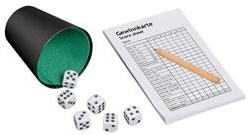 Philos Yahtzee Würfelspiel Holz klassisches Gesellschaftsspiel