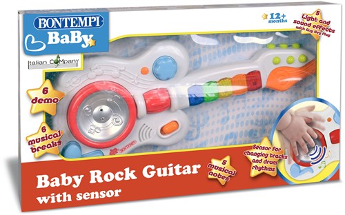 Bontempi elektronische Gitarre Spielzeug weiß für Kinder - Musikspaß-3
