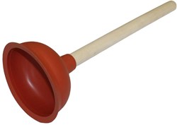 Cilgro Abflussreiniger Gummisauger Holzgriff - effektive Rohrreinigung