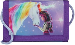 Unicorn Academy Geldbörse für Kinder mit Kordel und buntem Design