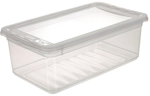 Keeeper Aufbewahrungsbox BEA 5,6 Liter silber mit Deckel - stabile Box