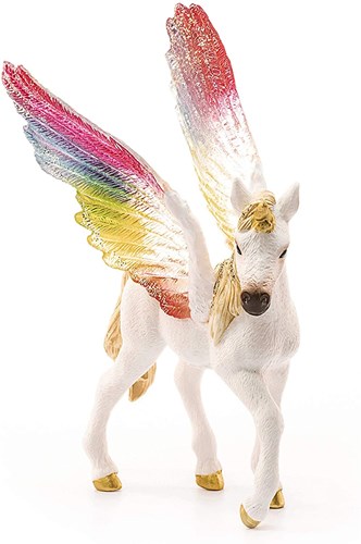 Schleich Bayala Geflügeltes Regenbogen Einhorn Fohlen Spielfigur 70577-2