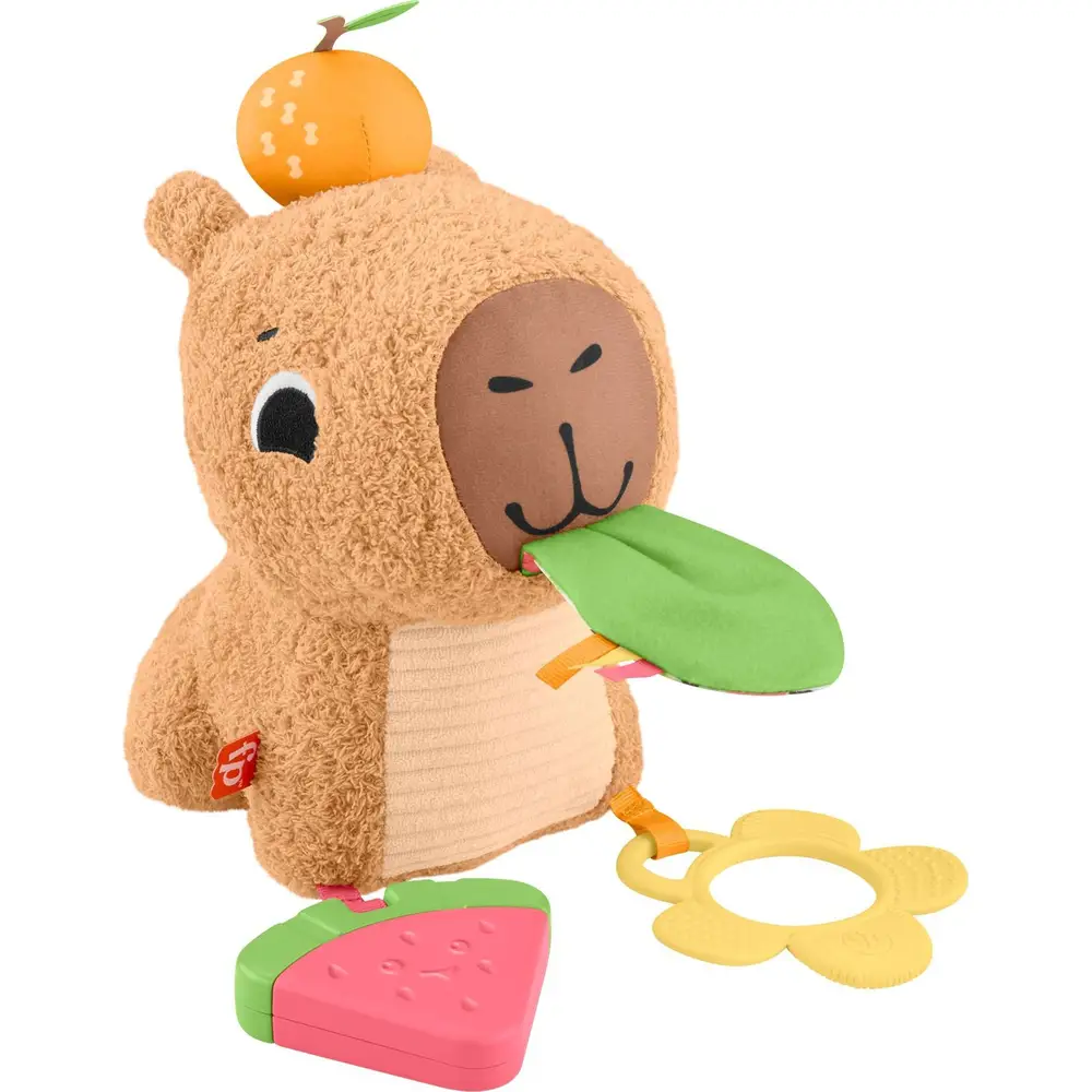 Mattel Fisher-Price Capybara Plüschtier sensorisches Babyspielzeug multicolor