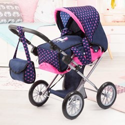 Bayer Chic 2000 Puppenwagen City Star blau und rosa - höhenverstellbarer Schieber