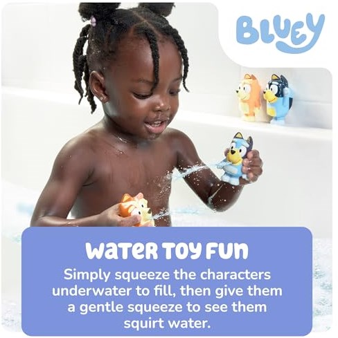 Tomy Bluey Badespielzeug Squirter 4er-Pack bunt für Kinder-3