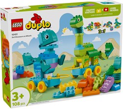 LEGO DUPLO 3-in-1 Dinosaurier auf Rädern Bauset - Lernspielzeug