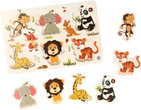 Holzpuzzle Steckpuzzle FSC Holz 6 Teile mehrfarbig für Kinder-2