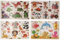 Holzpuzzle Steckpuzzle FSC Holz 6 Teile mehrfarbig für Kinder-3