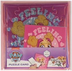Legpuzzle Karte PAW Patrol rosa Karte und Umschlag Puzzle-Spaß