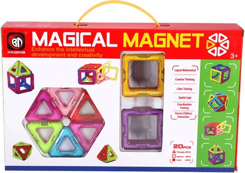 Science magnetische Bausteine Spielzeug Set 20 Stück 6,5 cm Lernspielzeug