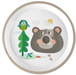 Haba Kinderteller Wald - Melamin, BPA-frei, rutschfest, Bär-Motiv
