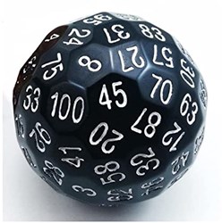 Foam Brain Games Würfel 45mm D100 schwarz - Lernspielzeug