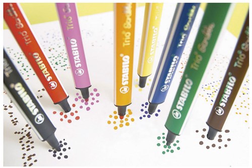 Stabilo Filzstift ergonomisch - Trio Scribbi Set 8 Farben unverwüstlich-3