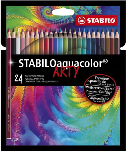 Stabilo aquacolor Premium Aquarellfarbstift ARTY Etui 24 Farben