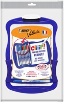 BIC Whiteboard doppelseitig mit 8 Markern und Wischer - blaues Rahmen
