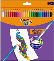 BIC Kids radierbare Buntstifte - 24 Stück - Farbstifte für Kinder