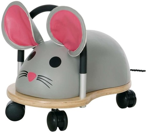 Wheelybug Laufauto Maus Klein - Holz Rutschfahrzeug für Kleinkinder