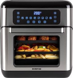 Inventum Airfryer-Ofen Heißluftfritteuse 12 Liter Schwarz Edelstahl 8 Programme