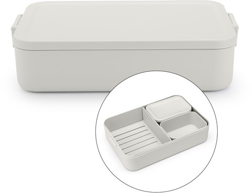 Brabantia Lunchbox Bento Make & Take groß hellgrau Kunststoff 2L