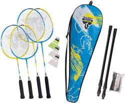 Schildkröt Badminton Set Familie mit höhenverstellbarem Netz und Schlägern