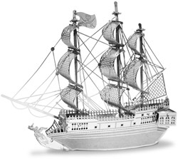 Eureka Modellbau 3D Puzzle Pirate Ship Black Pearl Metall Silber