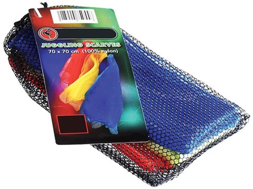 Eureka Jonglier-Tücher Set - Lernspielzeug 70x70 cm mehrfarbig