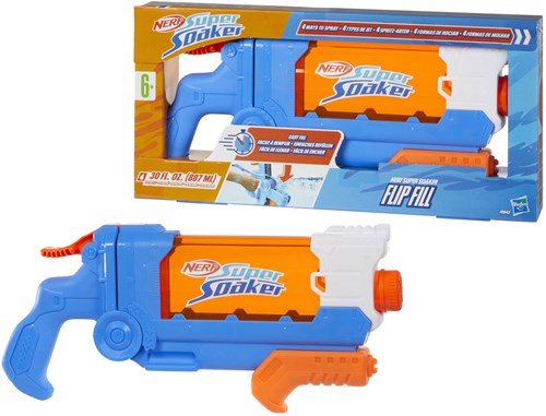 Hasbro Wasserpistole NERF Super Soaker Flip Fill - 887 ml - blau orange-3