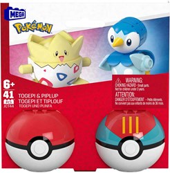 Mattel Pokémon Bauset - Togepi und Piplup 41-teiliges Spielzeug