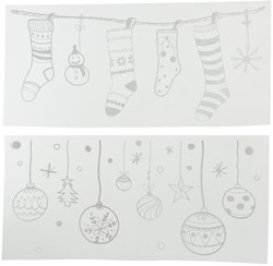 Decoris Fensterdekoration Aufkleber Weihnachtsstimmung Fenstersticker Dekoration