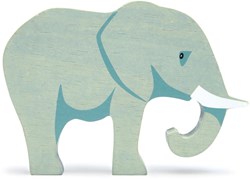 Tender Leaf Safari-Tier Elefant - Holz Spielfigur grau Safari Tier