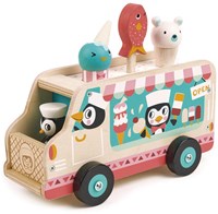 Tender Leaf Holz-Eiswagen Pinguin - Spielzeug Eiscremeauto - Rollenspiel-2