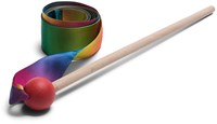 BS Toys Tanzband Regenbogen - Holzstab - 3,7 Meter lang-2