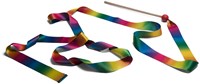 BS Toys Tanzband Regenbogen - Holzstab - 3,7 Meter lang-3
